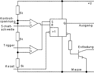 Innenschaltung des NE 555